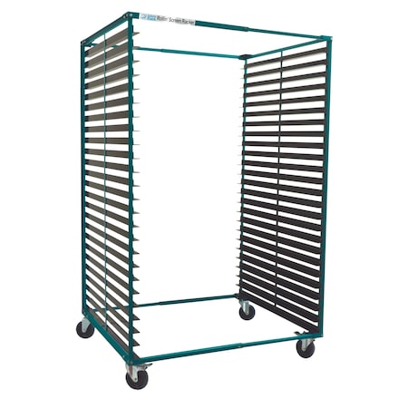 Saturn Rack SATURN ROLLIN' SCREEN RACKER, 40 in. Deep with 20 Acrylic Brackets RSR40